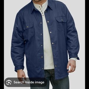 Boulder Creek Kingsize Men's Big  Tall Flannel-Lined Twill Shirt Jacket Sz 3XL